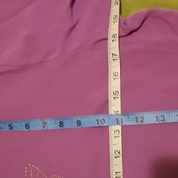Cruisewear & Company Womens Magenta Short Sleeve Butterfly Rhinestone Shirt XL - Picture 4 of 7